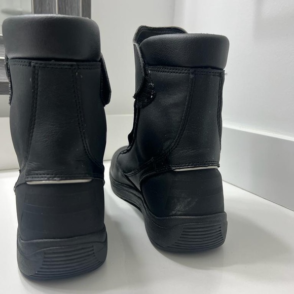 Bilt Black Micro Fiber Leather Slip On Ankle Motorcycle Riding Boots Men Size 9 - Picture 5 of 8